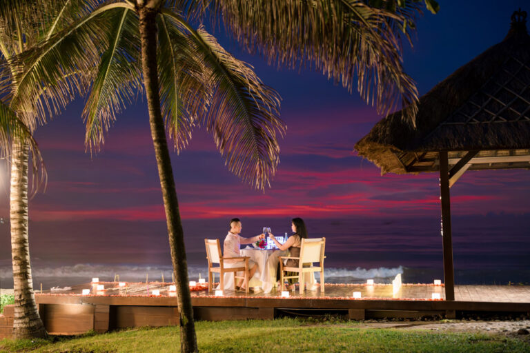 Bali Proposal with romantic dinner at W hotel seminyak of Nyein